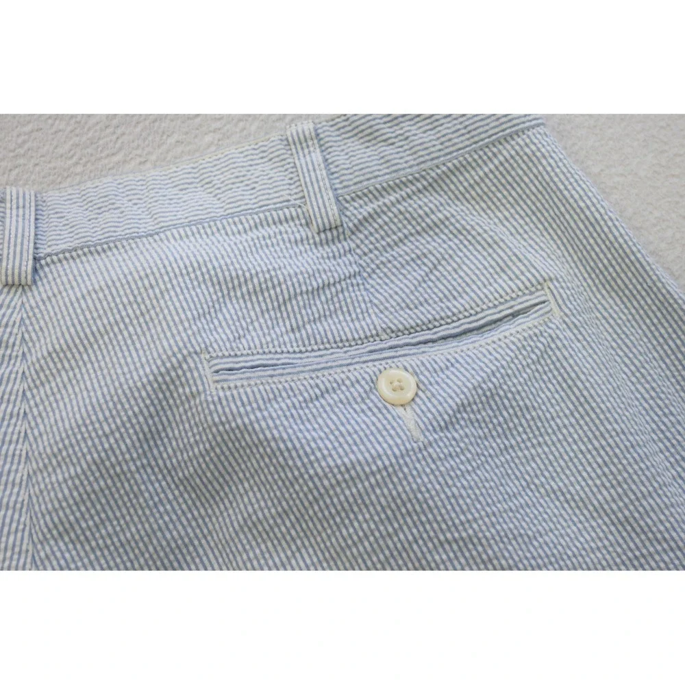 VTG Brooks Brothers Seersucker Dress Pants Mens 36x30 Striped Pleated Cotton EUC